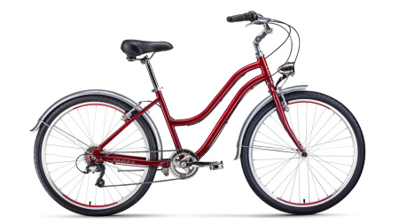 Велосипед Forward Evia Air 1.0 26 W (красный/белый) 21