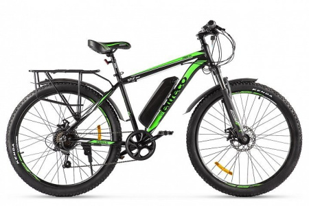 Велогибрид Eltreco XT 800 New (черно-зеленый) 21